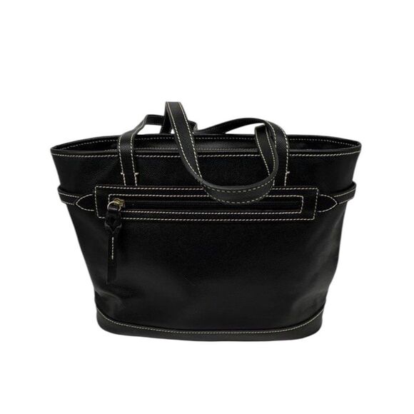 Dooney & Bourke Black Saffiano Leather Shoulder Bag Tote - Picture 3 of 11